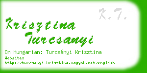 krisztina turcsanyi business card